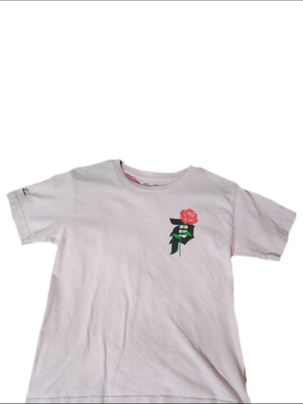 Primitive Heartbreakers Club Kids Short Sleeve Tee with Rose Graphic -Light Pink